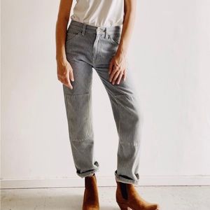 Women’s Knee Patch Jeans in Railroad Stripe